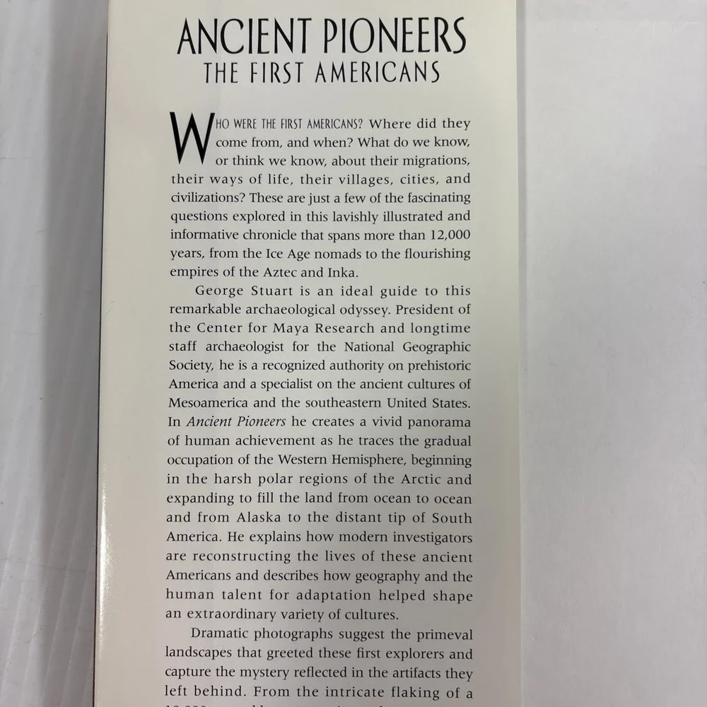 National Geographic Book Lot Ancient Pioneers 1st Americans Americas Backcountry